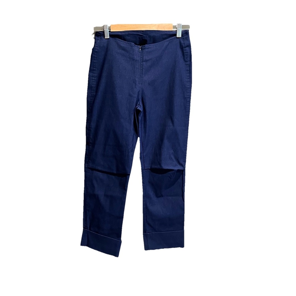 Porto‎ SF Indigo Verona Blue Women's Pull On  Front Zip Cuffed Pants Size 1